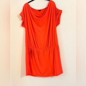 Lascana Chic Coral Cowl Neck Mini Dress Size L